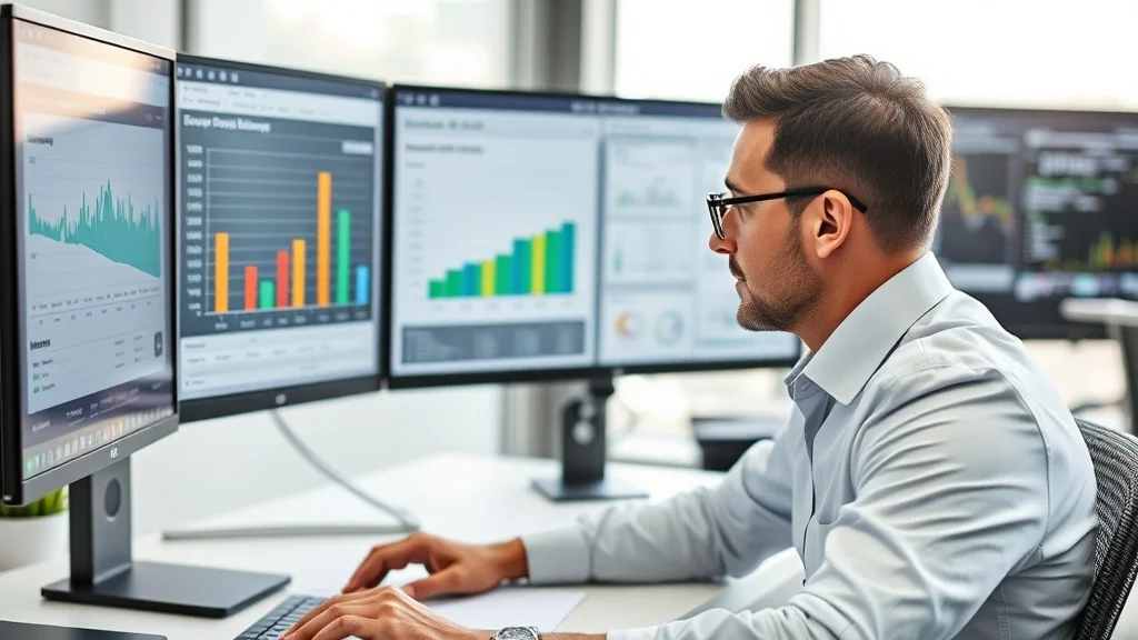 Risk Manager che utilizza software professionale